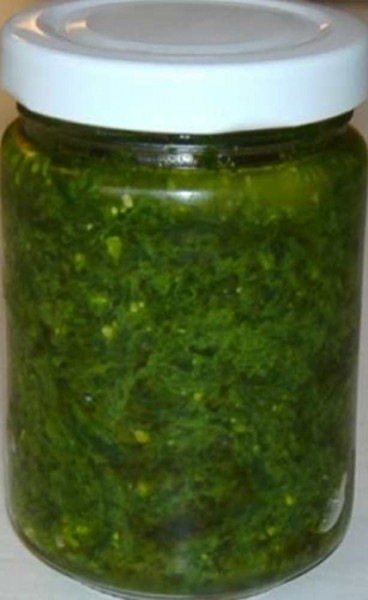 Koriander- Pesto, ohne Salz, 160 ml, nicht erhitzt, Bio roh