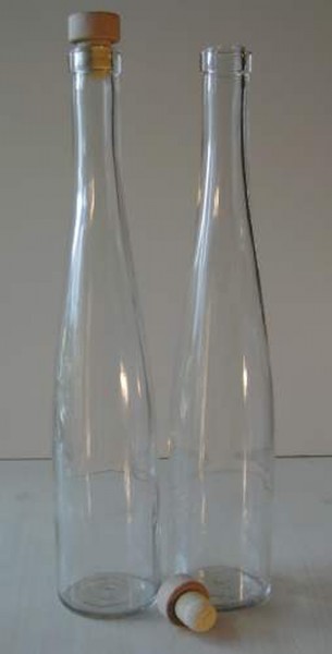 Glasflasche mit Holzkorken